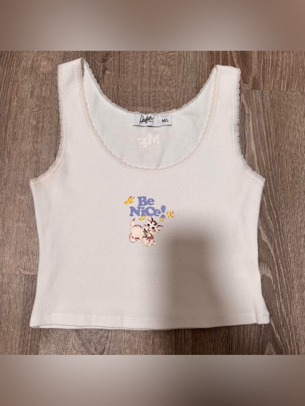 THE MAYFAIR GROUP "be nice" tank top